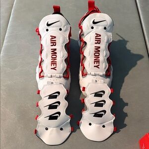 Nike Air Money White and Red Sneakers
